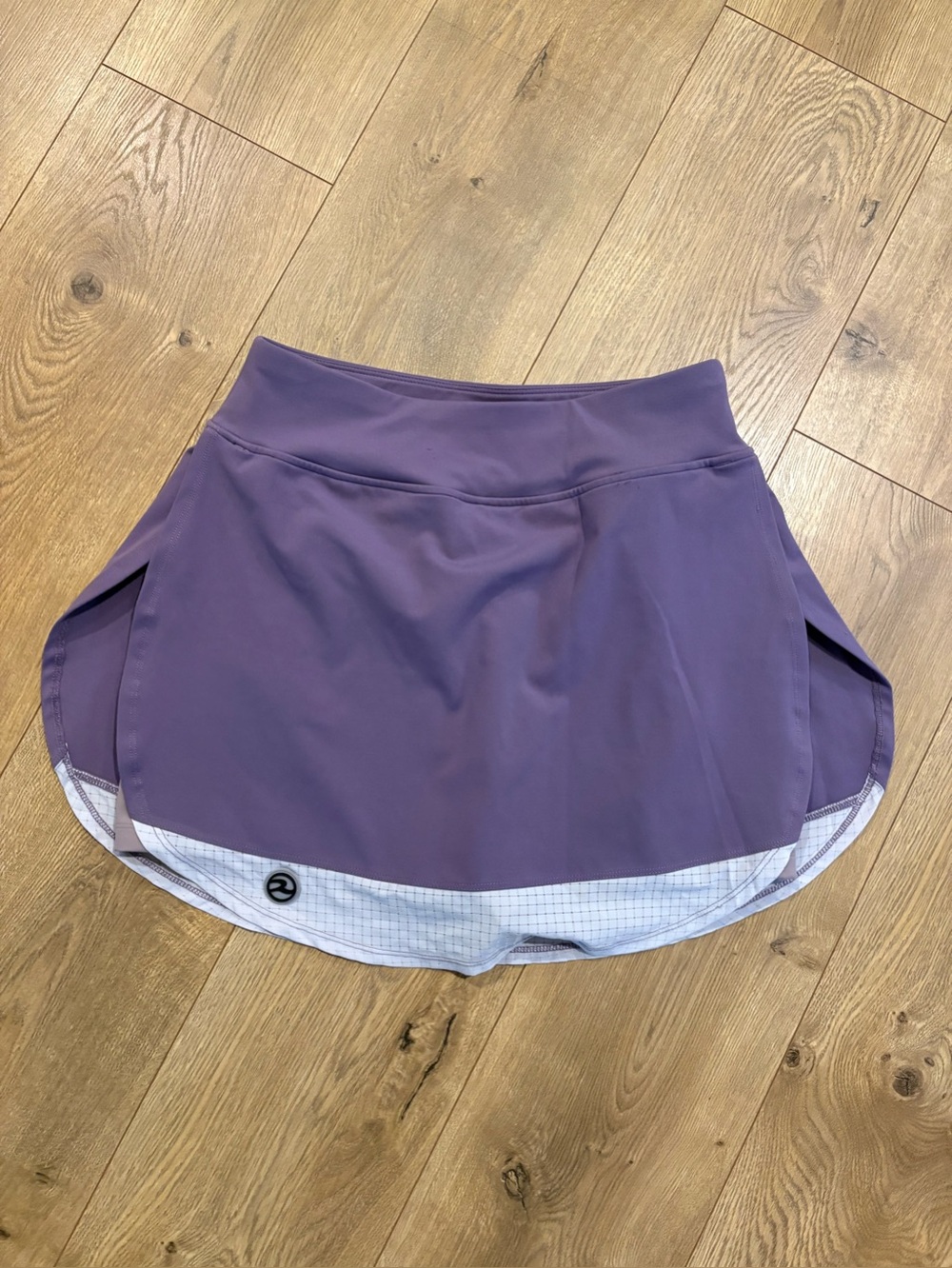 Reel Life pull-on athletic skort - purple stretch elastic waist - Size M